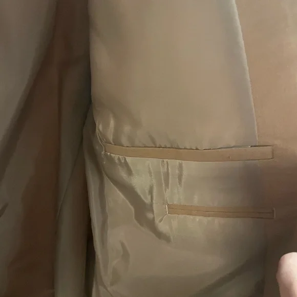 Asos White Mens Boxy Beige Linen Blazer - Picture 4 of 6